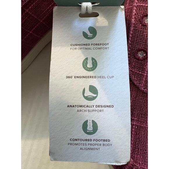 REVITALIGN Women’s Santa Margarita Slip On Orthotic Shoes Red Plum Size 9B Waco - Picture 9 of 10